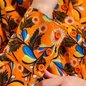 Lucy & Yak Twill Orange Button-up